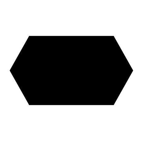 Elongated Hexagon Black